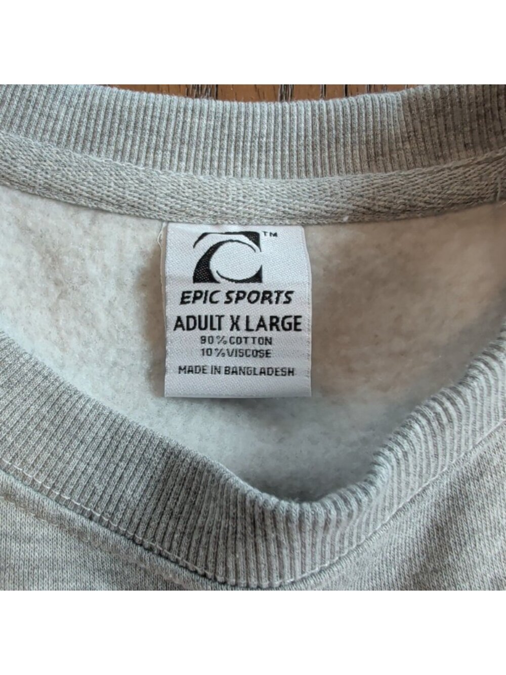 Epic Sports Lacrosse Sweatshirt Mens XL Gray Cougar Graphic Kangaroo Pocket Crew - Picture 8 of 16